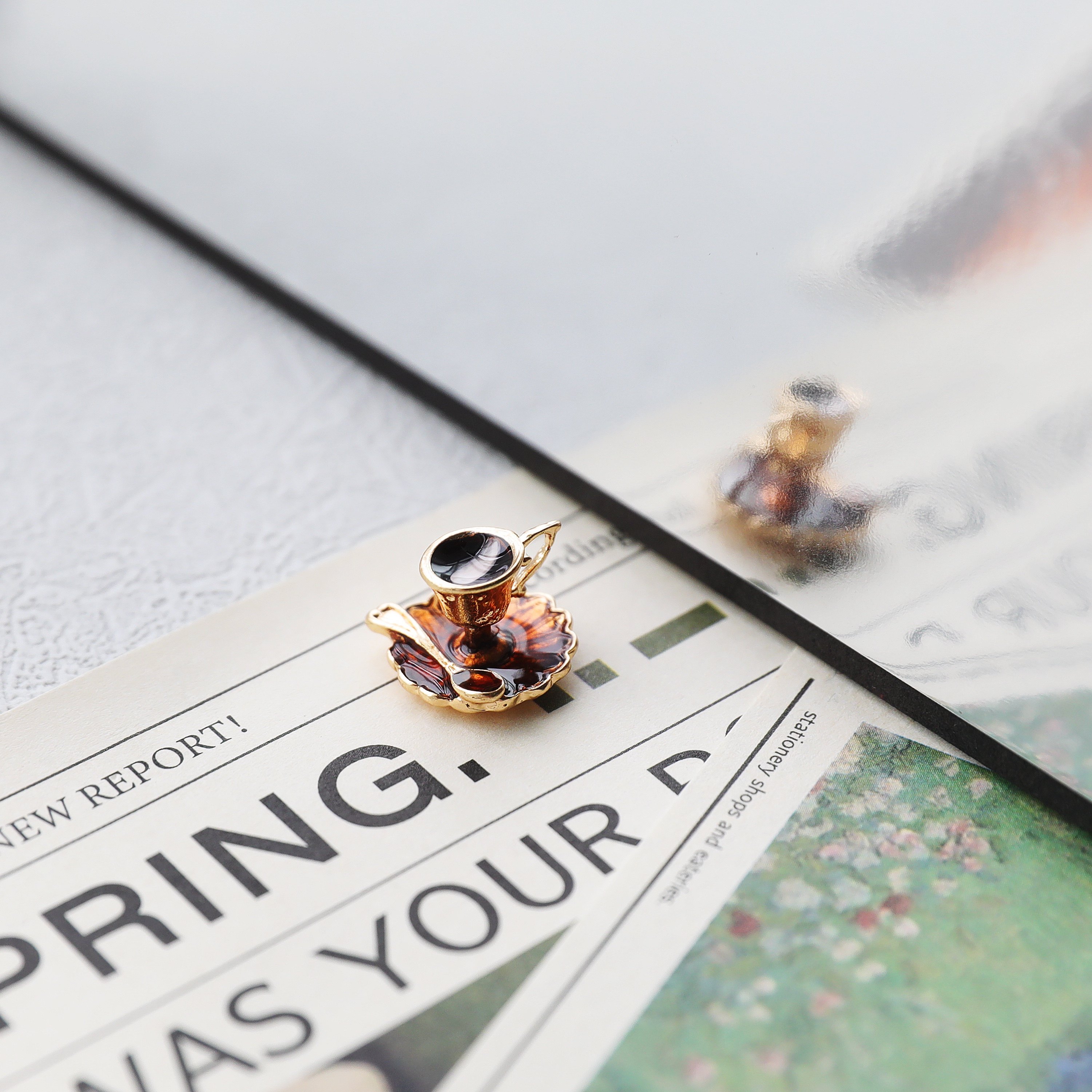 日本进口复古迷你咖啡杯下午茶配件DIY饰品配件耳环吊饰项链挂件,淘宝优惠券,粉丝福利购,淘宝优惠卷