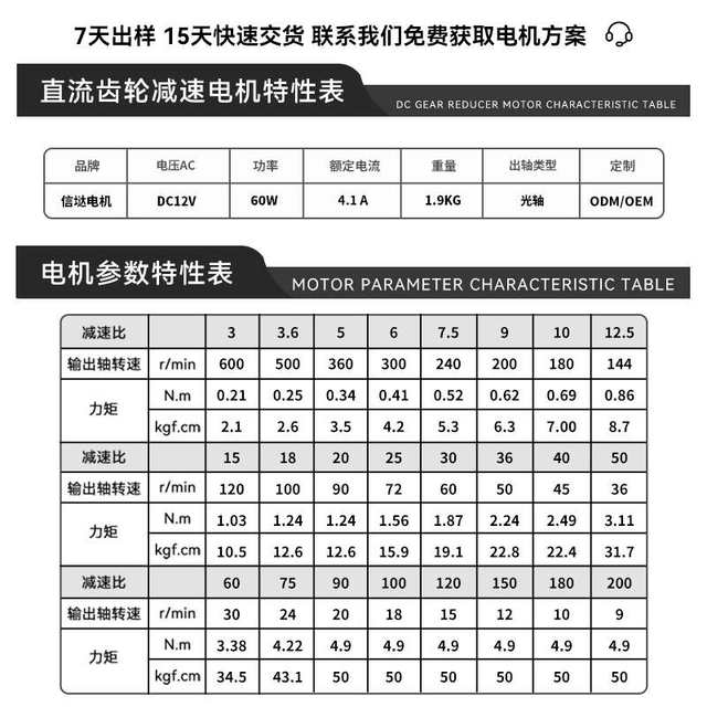 Xinlan 60W DC reduction motor 12V24V high torque micro motor gear slow speed regulating small motor