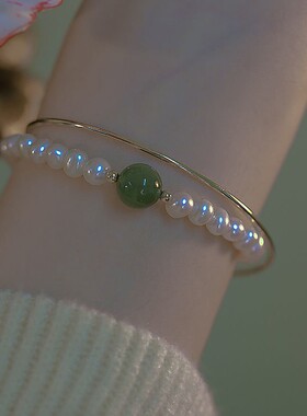 直播随手礼青黛手链 仿珍珠手串 ins百搭闺蜜手饰品转运珠女首饰