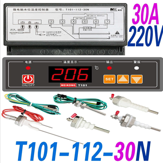 Meikong T101-111-20N 20L T101-112-30L 30N microcomputer water level temperature controller