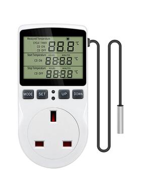 智能数字温度控制器欧股功率计量恒温定时器开关温控插座