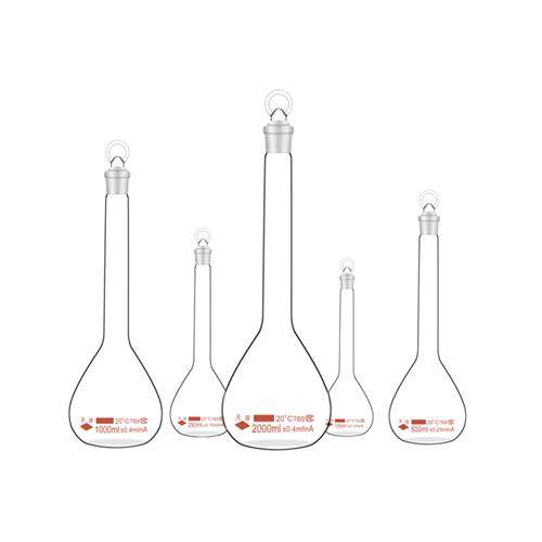 天玻 高硼硅容量瓶透明具塞玻璃容量瓶 10 25 50 100 250 500ml - 图1