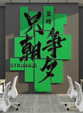 好货办公室墙面装饰企业文化公司氛围布置团队激励志标语贴纸画高