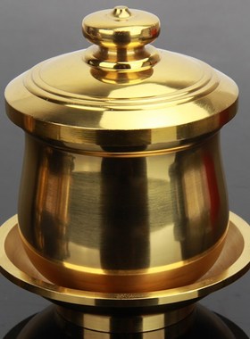 速发佛前供水杯贡净圣水观纯铜供佛杯杯音杯水杯莲花家用敬水杯小