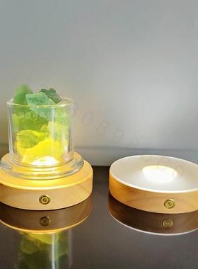 酒杯底座灯发光杯垫鸡尾酒发光底座带灯杯垫座发光家用摆件底座带