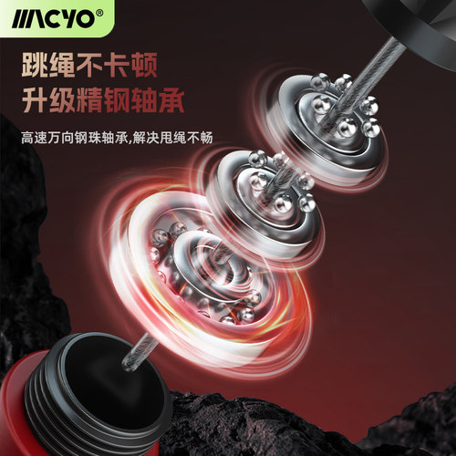 MACYO\钢丝跳绳中考专用学生绳子男女健身负重力减肥燃脂竞速跳绳 - 图1