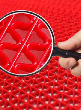 PVC塑料红地毯浴室洗手间厕所厨房S型镂空网眼排水门垫地垫