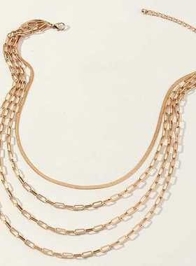 Nz1502 Naizhu hip hop punk style metal necklace personality