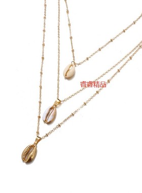 girl jewelry Geometric shell necklace woman Clavicular chain