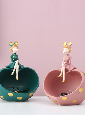 进门钥匙收纳摆件客厅家居酒柜电视柜入户玄关装饰品乔迁新居礼品