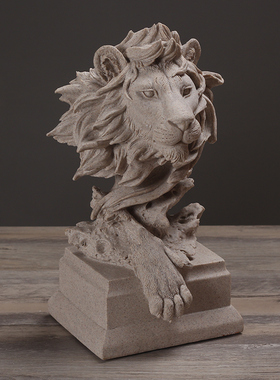 北欧现代简约狮子雕塑摆件动物艺术品 家居饰品客厅软装工艺礼品