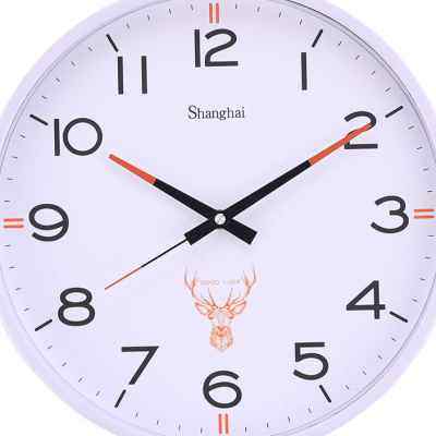 上海时钟北欧福鹿石英钟客厅卧室静音挂钟创意时尚轻奢免打孔钟表,淘宝优惠券,粉丝福利购,淘宝优惠卷