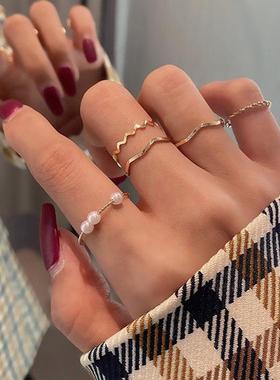 好货rings women suit 5-piece set女戒指组套 食指关节戒尾戒五