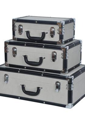 样板房手提箱皮质收纳储物箱高档轻奢家居衣帽间整理收纳装饰摆件