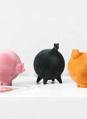 北欧简约客厅摆件家居电视柜创意圆球形动物装饰品酒店样板间摆设