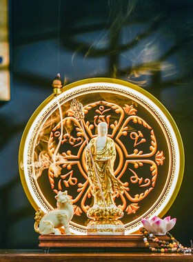 速发地藏王菩萨佛像家居工厅中式九华山地像藏谛听供奉客艺品