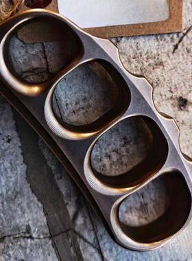 凯撒豌豆荚指虎KASFLY黄铜大四指户外拳扣战术防身破窗送好友礼物