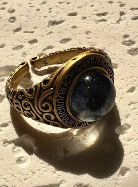 黑暗之魂3教宗左眼右眼戒指黑魂周边沙力万指环原创设计轻奢ins