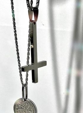 我在惊悚游戏里封神-白柳倒逆十字架吊坠项链动漫二次元周边配饰