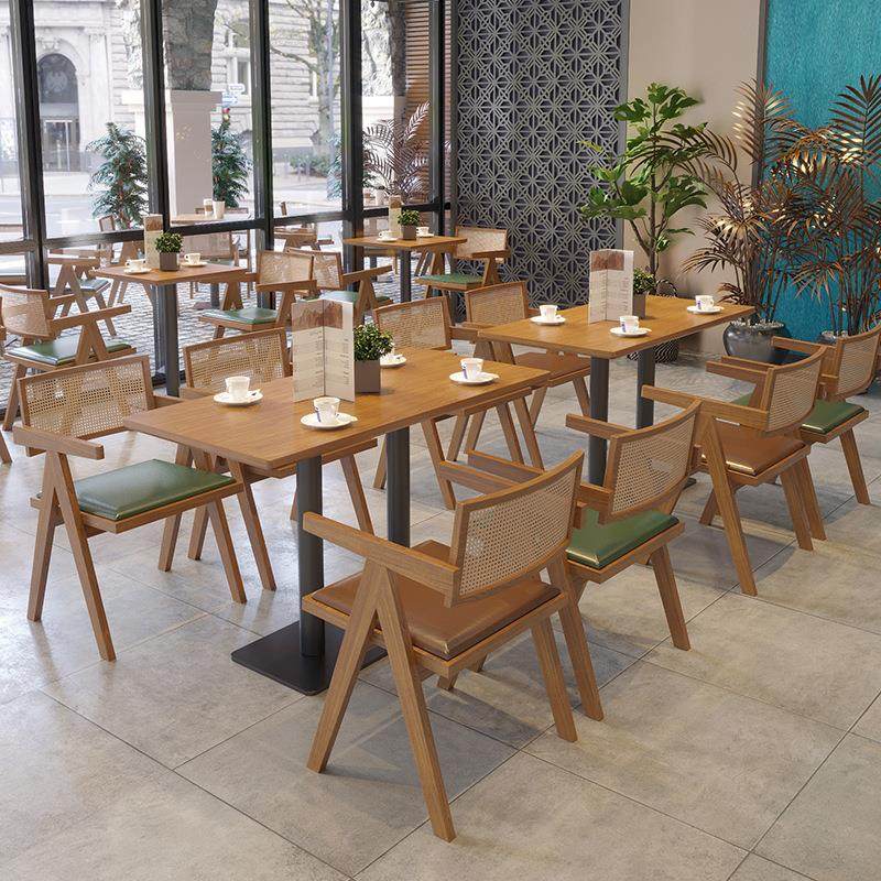 北欧咖啡厅沙发椅民宿休闲实木编藤椅主题西餐厅料理店奶茶店桌椅,淘宝优惠券,粉丝福利购,淘宝优惠卷