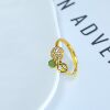 S925 silver inlaid Hetian jade jasper ring 11073