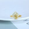 S925 silver inlaid Hetian jade ring 1027