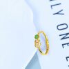 S925 silver inlaid Hetian jade jasper ring 11184