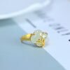 S925 silver inlaid Hetian jade ring 1027