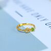 S925 silver inlaid Hetian jade jasper ring 11184