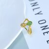S925 silver inlaid Hetian jade jasper ring 11064