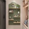 Hole board wall storage rack solid wood board decorative wall display rack wall O partition storage indoor storage rack