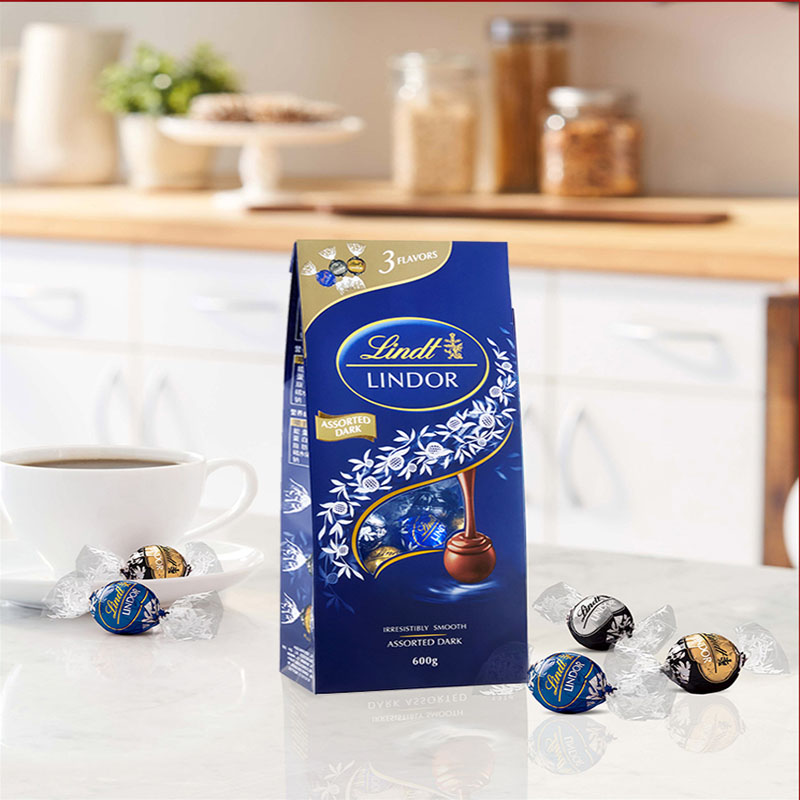 Lindt瑞士莲软心牛奶黑巧克力600克零食生日礼物喜糖送礼伴手礼