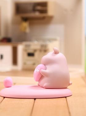 新款可爱猪囡囡粉色卡通手机支架桌面办公室摆件平板懒人支撑架