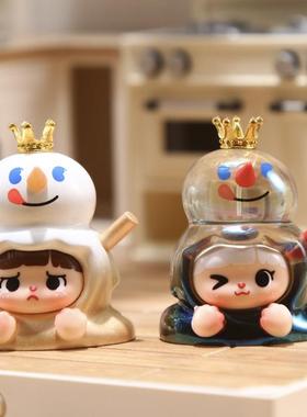 要化了萌粒盲盒可爱彩色女孩家居桌面装饰摆件手办潮玩树脂工艺品