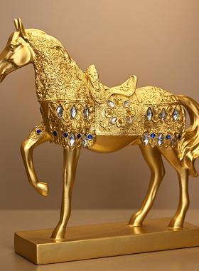 现代简约办公室摆件平步青云马办公桌书柜电视柜创意开业商务礼品