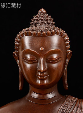 快速发货释迦牟尼铜像客厅现代桌面三宝佛铜仿古V释迦摩尼佛摆件