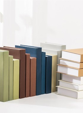 快速发货纯白色假书仿真书装饰品创E意设样板间道具模型书壳客厅