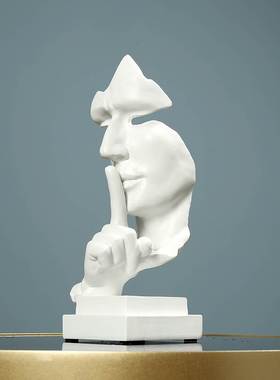 沉默是金抽象复古模型摆件创意家居装饰品客厅餐厅咖啡厅店铺摆设