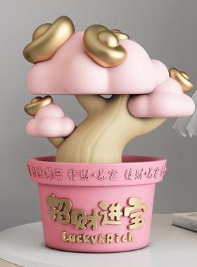 招财进发财摆件存钱罐新年乔M11221F_礼迁办公桌装树饰高级感小宝