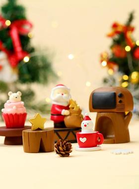 圣诞节摆件氛围感小礼物办公桌面工位装饰圣诞树老人麋鹿伴手礼品