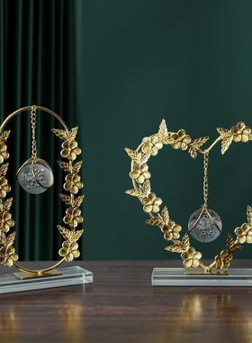 北欧水晶球艺术摆件轻奢高档酒柜玄关电视柜办公室客厅家居装饰品