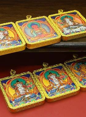 本命年八大守护佛牌项链女民族风项链绳嘎乌盒吊坠男十二生肖唐卡