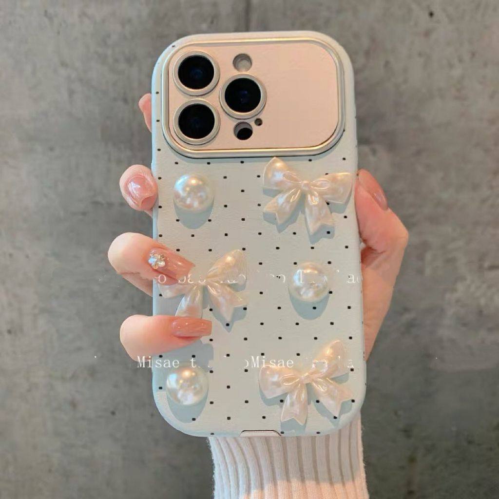 波点珍珠蝴蝶结苹果16手机壳iPhone17promax/15高级14/1312软壳11,淘宝优惠券,粉丝福利购,淘宝优惠卷