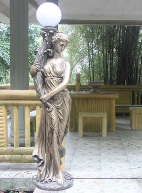 欧式大型仕女f户外庭院灯人物雕塑门口迎宾雕像家居装饰婚庆摆件