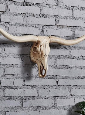 墙饰挂饰壁饰羊头骨摆件挂件壁挂复古欧K式创意动物墙壁饰品羊头