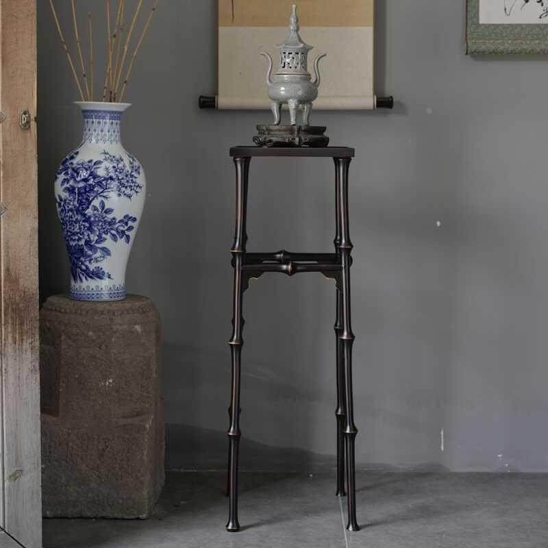 宋式香几花架插花置物架新中式客厅家居高花几中式古典装饰品家用,淘宝优惠券,粉丝福利购,淘宝优惠卷