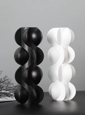 简约现代插花花瓶摆件树脂工艺品轻奢创意家居客厅玄关装饰品花器