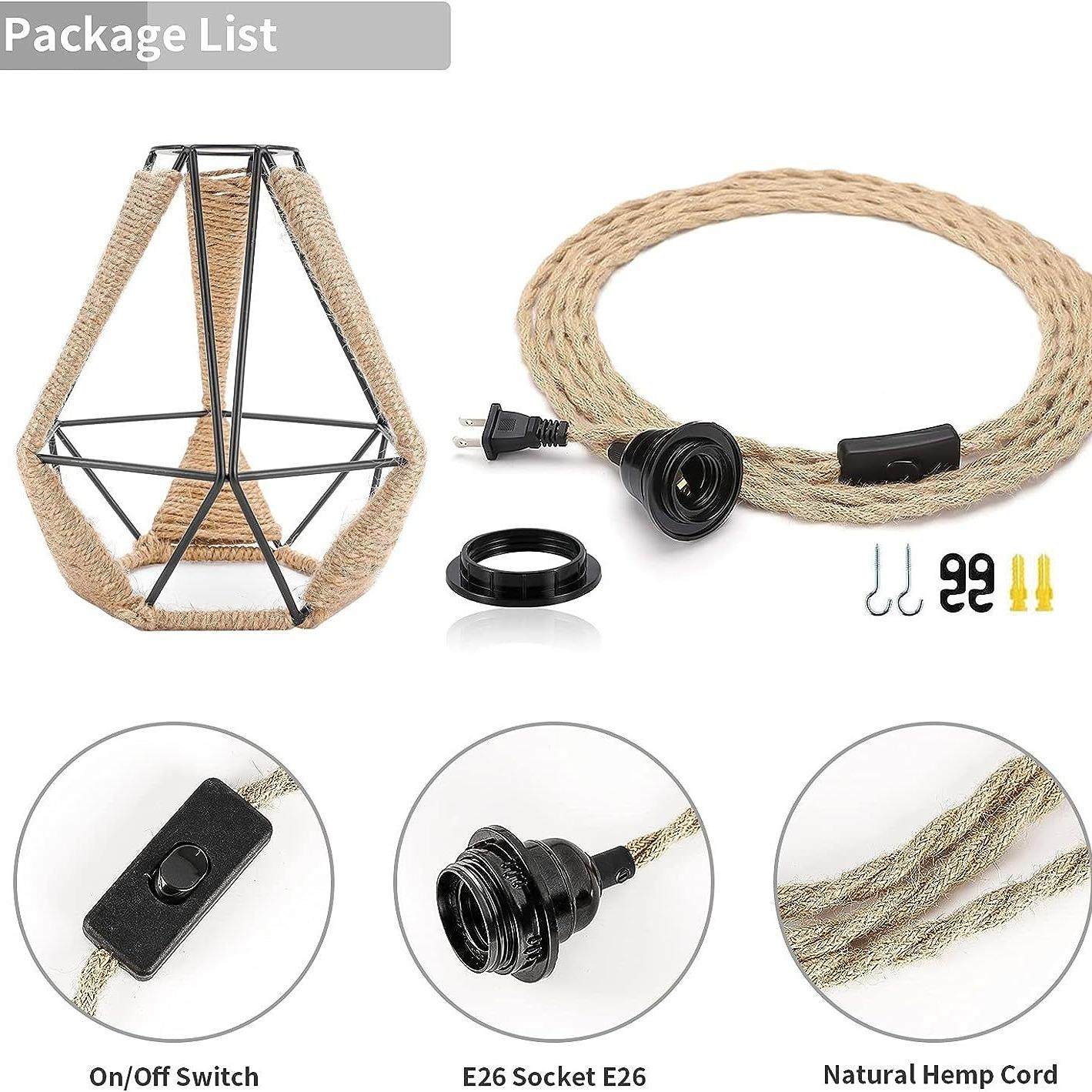 中山复古风吊灯热采5米麻绳吊线可调节长度多种搭配楼梯吊灯,淘宝优惠券,粉丝福利购,淘宝优惠卷