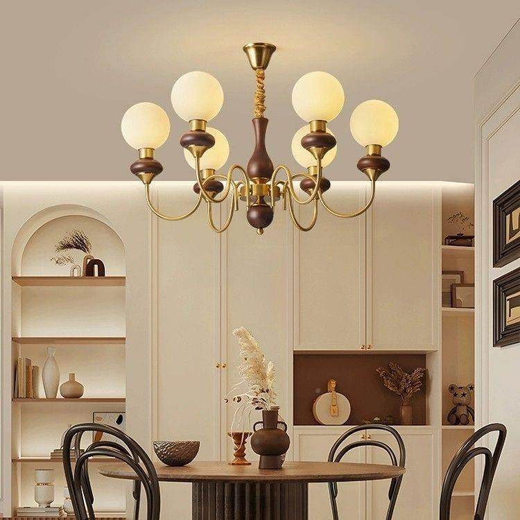 全客厅灯吊厅灯美式复古胡桃木色古餐灯中793风光谱护眼大厅卧室,淘宝优惠券,粉丝福利购,淘宝优惠卷