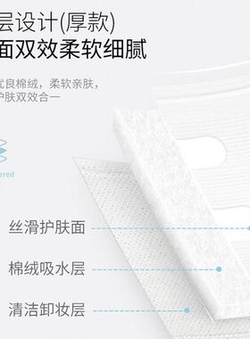 柔韧双面化妆棉222片装袋省水棉